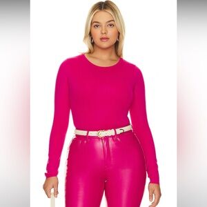 Good American Scuba Crewneck Bodysuit in Love Potion007 XL